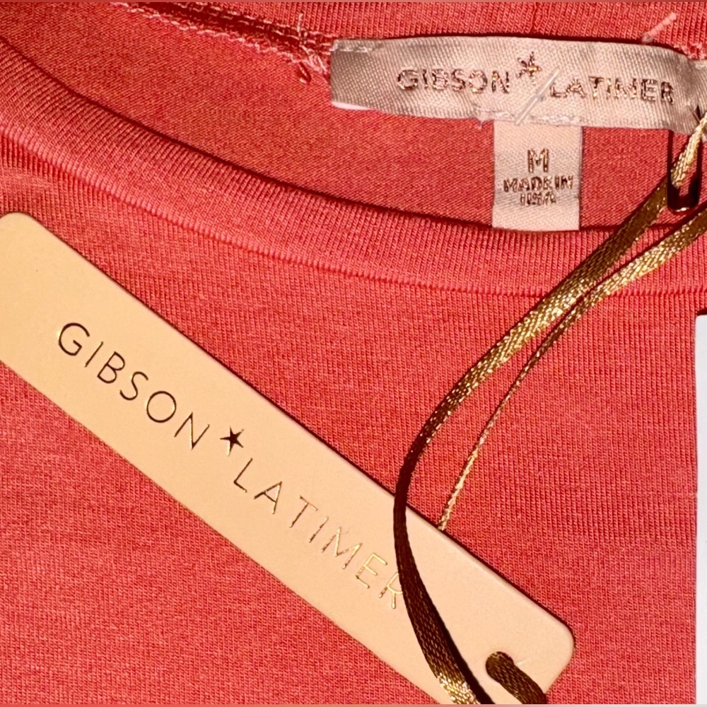 Gibson Latimer Coral Peplum Tank Top NWT Size M - Picture 11 of 11